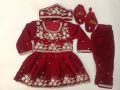 Girl Pasni Set with Surprise Gift - Trending New Design - Red. 