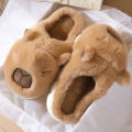 Cute Capybara Cotton Slippers Women Autumn Winter Indoor Soft Sole Warm Fur Slides Woman Comfort Non Slip Home Slippers Female. 