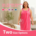 1pc, coral velvet women's bath skirt, wearable bath towel wrap women's absorbent Beach Spa gym bathrobe, slip skirt bath.