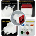 Digital AC Voltmeter Indicator, Digital Voltmeter, No Wiring Required, Euro Plug, Voltage Measurement Range 50 ~ 500V. 
