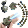 1Pc 3D Dinosaur Projection Electronic Watch for Kids - Fun Luminous Toy and Kindergarten Gift. 