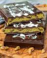 shoklata sweets dubai pistachio kunafa dark chocolate bar 100g. 