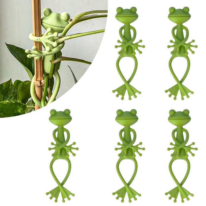 1 pcs Pcs Frog Plant Stand, Green Frog Plant Supports, Plant Frog Holder