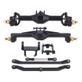 Brass CNC Widen Portal Axles +10mm with Lay Down Servo Mount & Links for 1/18 RC Crawler Car TRX4M Axle Upgrade parts. 
