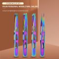 4PCS/Set Stainless Steel Eyebrow Tweezers Oblique Mouth Pointed Tip Beard Tweezers Multifunctional Portable Lash Extension Tool. 