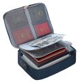 File/ Document/ Passport/ Travel Storage bag with Lock and Luggage Holder. 