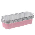 【Special Promotion】 10Pcs 200ml Aluminum Foil Baking Cake Box Rectangular Tin Cupcake Baking Pan Pudding Box Cheese Dessert Cup With Lid. 