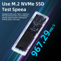 M.2 NVME PCIe NGFF SATA Dual Protocol SSD Case Clear USB Type C 10Gbps PCI-E M2 SSD Transparent External Enclosure Hard Disk Box. 