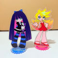 Anime Panty & Stocking with Garterbelt Figure Acrylic Stand Ornament Cute Desktop Model Decoration Cosplay Props Fans  10CM. 