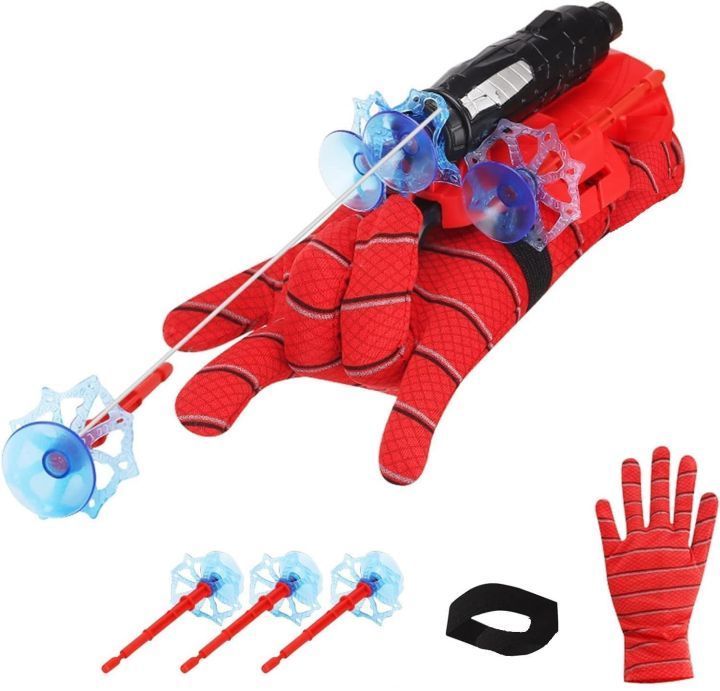 Spider Web Shooters Toy for Kids Fans, Hero Launcher Wrist Toy Set,Cosplay Launcher Accessories,Sticky Wall Soft  Funny Children's Educational Toys