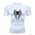 Spider Print Men's Sports T-shirts Fitness Gym Tight Compression Shirt Summer Breathable Quick Drying Tees Y2K Short Sleeve Tops. 