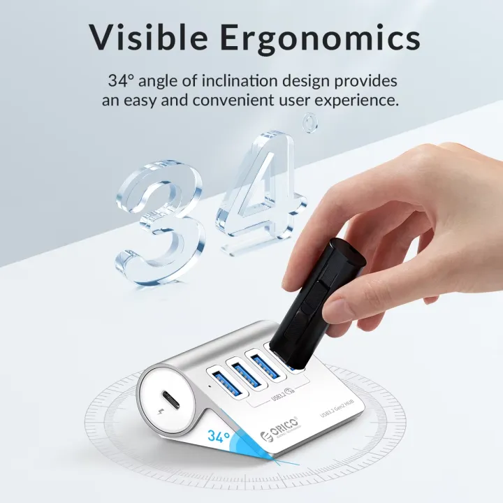 ORICO%20USB%203.2%20HUB%2010Gbps%20Type%20C%20Expander%20PD60W%20Charging%20Hub%207-port%20Splitter%20for%20PC%20laptop%20with%20EU%20Power%20Adapter%20Docking%20Station%20-%20Image%205