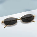 Hiking 1/3pcs Vintage Metal Hexagon Anti Light Glasses Women Men Steam Punk Style Eyewear Fashion Brown Lens Polygon Shades.