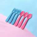 Spoon & Fork Set 6PCS (Multi Colour). 
