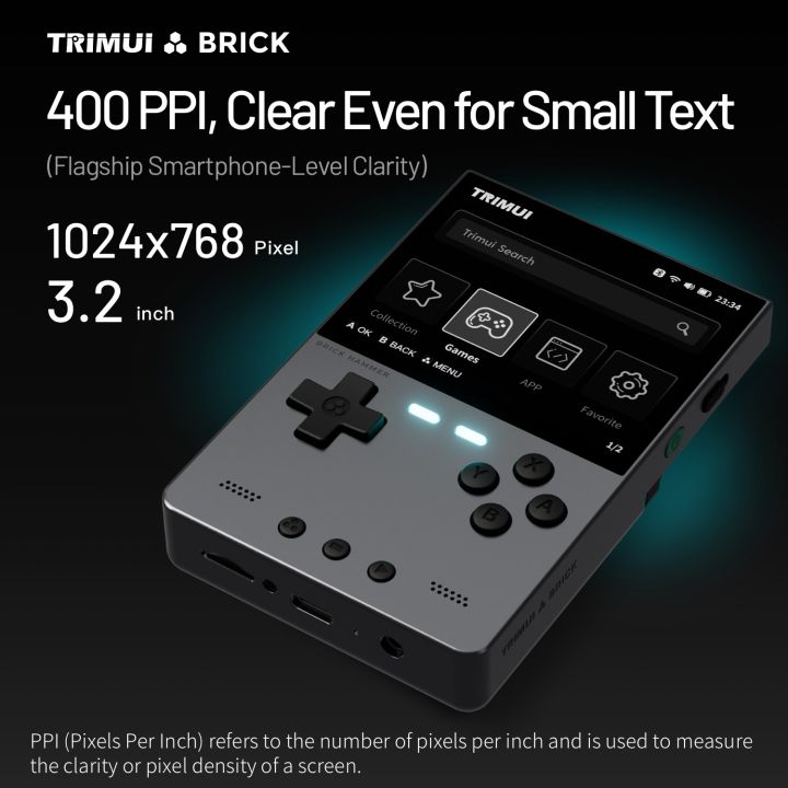 NEW%20TRIMUI%20BRICK%20Hammer%20Handheld%20Game%20Console%203.2''%20IPS%20Screen%20Linux%20System%20Metal%20Body%20Key%20LED%20Lighting%20Free%20Key%20cap%20%20-%20Image%205