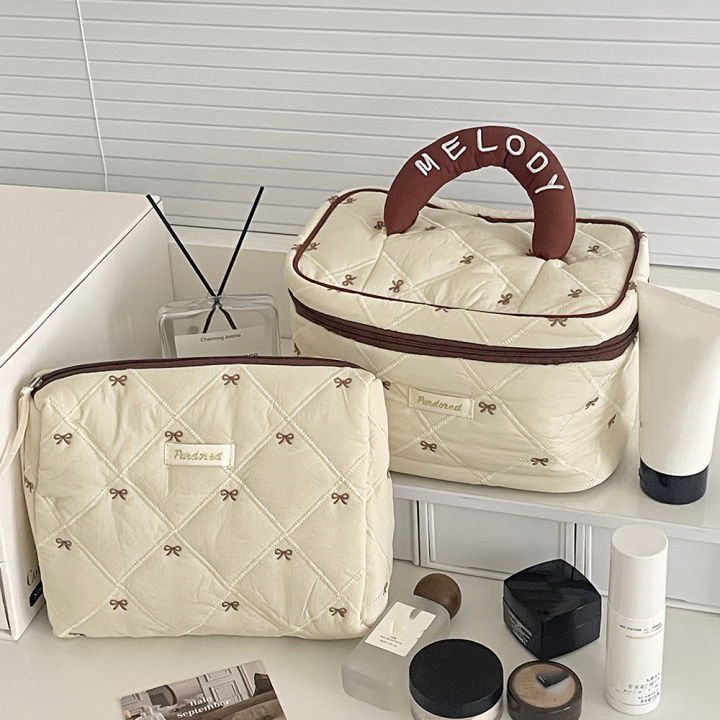 Fashion%20Brown%20Bow%20Cake%20Women%20Makeup%20Zipper%20Bag%20Large%20Capacity%20Tote%20Organizer%20Toiletry%20Cosmetic%20Pouch%20Ladies%20Make%20Up%20Handbag%20-%20Image%202