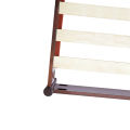 Oliver Solid Wood Rattan Platform Bed with Headboard, Rattan Frame. 