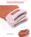 Korean style warm for woman touch screen winter knitted plus velvet thickened student cycling windproof and cold-proof fashionable gloves.