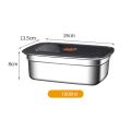 High Quality Stainless Steel Camping Lunch Box Sealed Refrigerator Freezer Storage Box Leak-proof Microwave Suitable Bento Box. 