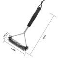 Triangular Wire Grill Brush Stainless Steel Nonstick Heat Resistant Grill Cleaning Tool Efficient and Safe Kitchen Accessory. 
