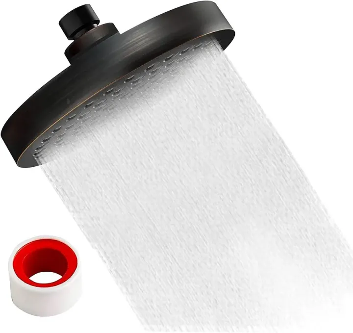 Matte%20Black%20Round%20Rainfall%20Shower%20Head%206%20Inch%20with%20five%20mode%20High%20Pressure%20-%20Image%209