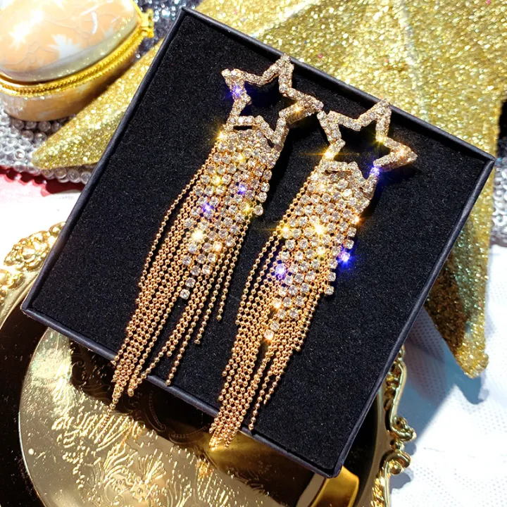 Fashion%20Star%20Studs%20Earrings%20Luxury%20Long%20Tassel%20Dangle%20%20Statement%20Accessories%20for%20Women%20Jewelry%20Wedding%20Party%20%20-%20Image%203