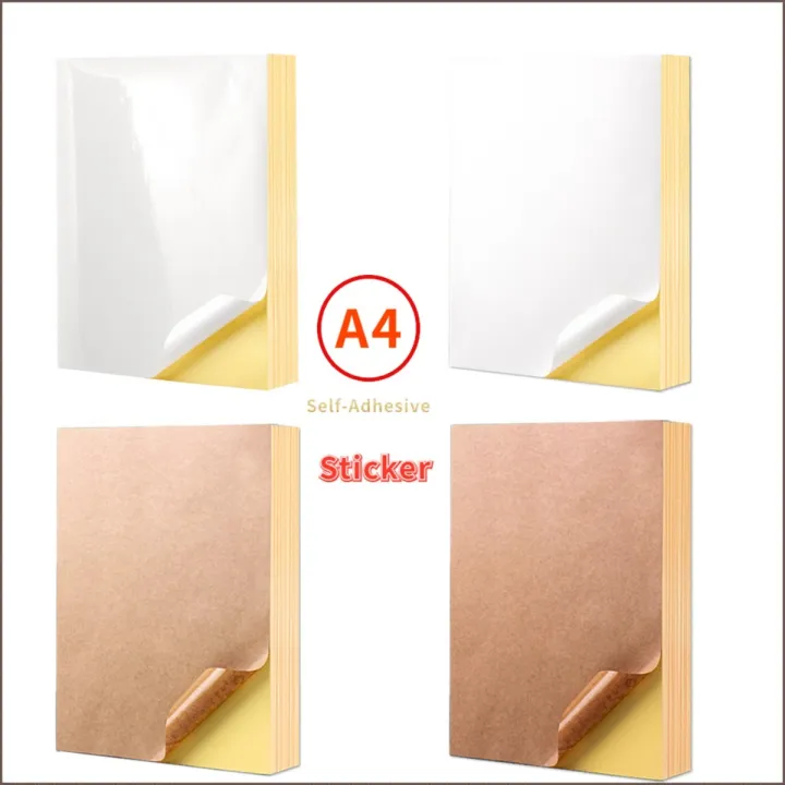A4 Size Matte White Printable Vinyl Sticker Paper 8.27×11.69 inch Self ...