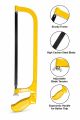 Heavy Duty Adjustable Hacksaw Frame with High Carbon Steel Blade – Metal, PVC & Wood Cutting Hand Saw. 