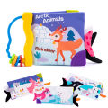 Soft Baby Cloth Book 3D Animal Tail Cloth Book Newborn Montessori Education Toy 0-12 Months Sensory Early Learning Stroller Toys. 