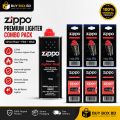 Zippo Premium Lighter Fluid 125ml + Zippo Flint & Wick Combo Pack ( BUY BOX BD ). 