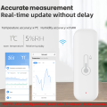 Tuya WiFi Temperature And Humidity Sensor APP Remote Monitor For Smart Home via Smart Life Work With Alexa Google Assistant. 