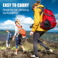 WESTTUNE Camping Frying Pan Aluminum Camping Picnic Plate Dish Portable Outdoor Cookware with Foldable Handle Hiking Cookware.