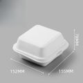 Disposable Bento Takeaway Container Disposable Bento Cake and Cupcake Box Heatable Biodegradable Food Container Dessert Box. 