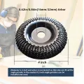 4 Inch Angle Grinder Wood Carving Disc Woodworking Grinding Shaping Wheel Abrasive Rotary Tool for 16/22mm Bore Angle Grinders. 