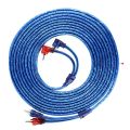 Blue Audio Cable Car Audio Cable Audio Cable 5 Meter AUTO Car Blue Transparent RCA Audio Interconnect Cable Ultra Flexible.