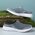 MAEDEF Half Slippers Outdoor High Quality Anti-slip Men Leisure Shoes Mesh Breathable Soft Comfortable Flat-bottomed Slippers.
