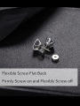 7 Pairs Flat Back Stud Earrings for Women, Surgical Stainless Steel Earrings, Cubic Zirconia Cartilage Earring(2/3/4/5/6/7/8mm). 