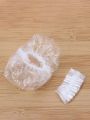 100PCS Disposable Hair Earmuff Dye Transparent Elastic Shower Hair Dye Protection Tool Shield Waterproof Earpack Plastic Wrap. 