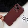 Vintage Wine Red Wavy Edges Phone Case For iPhone15 14 13 12 11 Pro Max X XR XSMAX  TPU Fall prevention Cover New Products. 