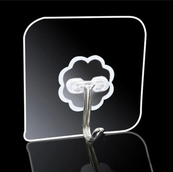 10%20%20pcs%20transparent%20stainless%20steel%20strong%20self%20Adhesive%20Hooks%20Hangar%20-%20Image%204
