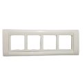 8 Modular Horizontal Switch Plate Fancy White For Wall 8MH , 8 Way , 8 Module Electrical  Switch Plate Only. 