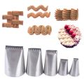 5PCS/set Stainless Steel Cake Icing Piping Nozzle DIY Pastry Nozzles Kit Decorating Pastry Cupcake Decorating Tools Baking Tools.