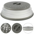 Microwave Splatter Cover 10.5inch Collapsible Food Plate Cover Microwave Heating Splash-proof Cover Kitchen Cooking Lid. 