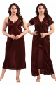 Ladies Nighty for women 2 part Maroon.