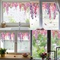 1PCS Painted Fall Flower Tree Branches Dragonfly Glass Window Home Landscaping Decoration Electrostatic Uv Window Sticker. 
