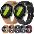 Soft Silicone+Leather Strap for Samsung Galaxy Watch 7 6 5 4 40mm 44mm Bracelet Wristband Watch 6 4 Classic 43/47mm 42/46mm Belt.