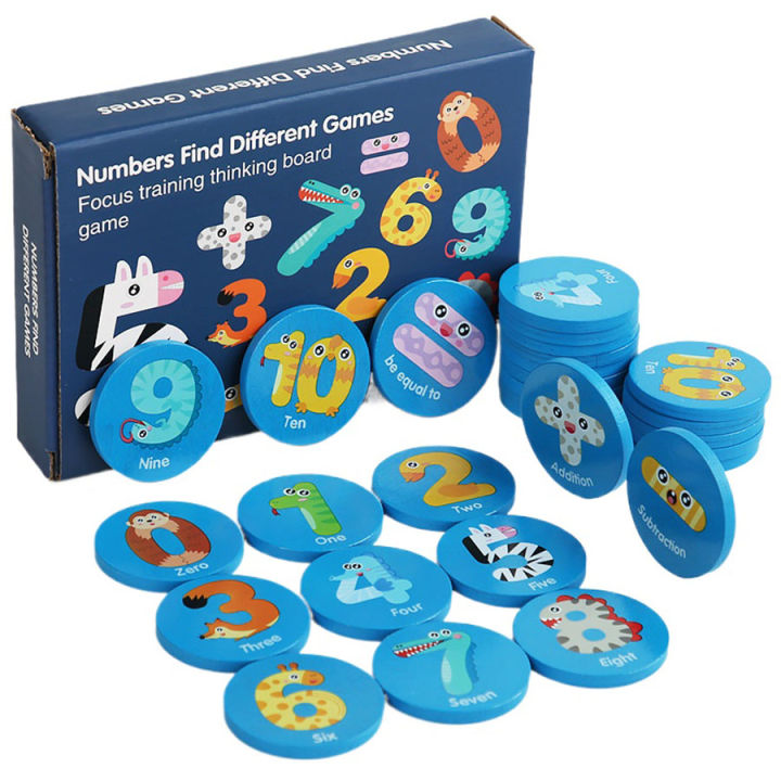 Children Numbers Find The Same Memory Matching Puzzle Game for Kids Educational Wooden Toys Focus and Cognitive Skill Training