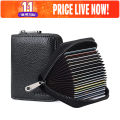 Visiting Card Holder and ATM Card Wallet - Compact and Stylish Storage Organizer - Black. 