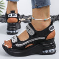 Summer New Round Toe Thick Sole Comfortable Casual Sandals Fashionable and Elegant High Heel Sandals for Women.