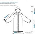 Outdoor Raincoat  Translucent Plastic Suit Rain Poncho Waterproof rain jacket. 